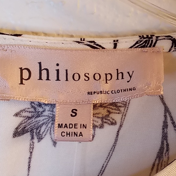 NEW Philosophy Republic Clothing Modest Cottagecore Size S Floral Cream-Black B4 - Picture 7 of 10